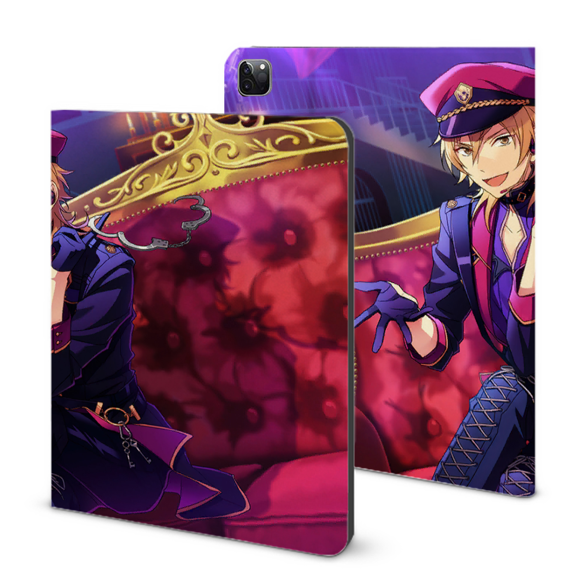 （画像用） あんさんぶるスターズ! Ensemble Stars IPad ケース ブック型 PUレザー TPU 耐衝撃 軽量 薄型 ペン収納なし 全面保護 IPad 各モデル対応